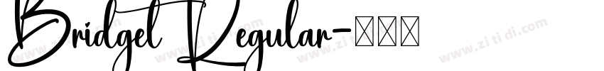 Bridget Regular字体转换